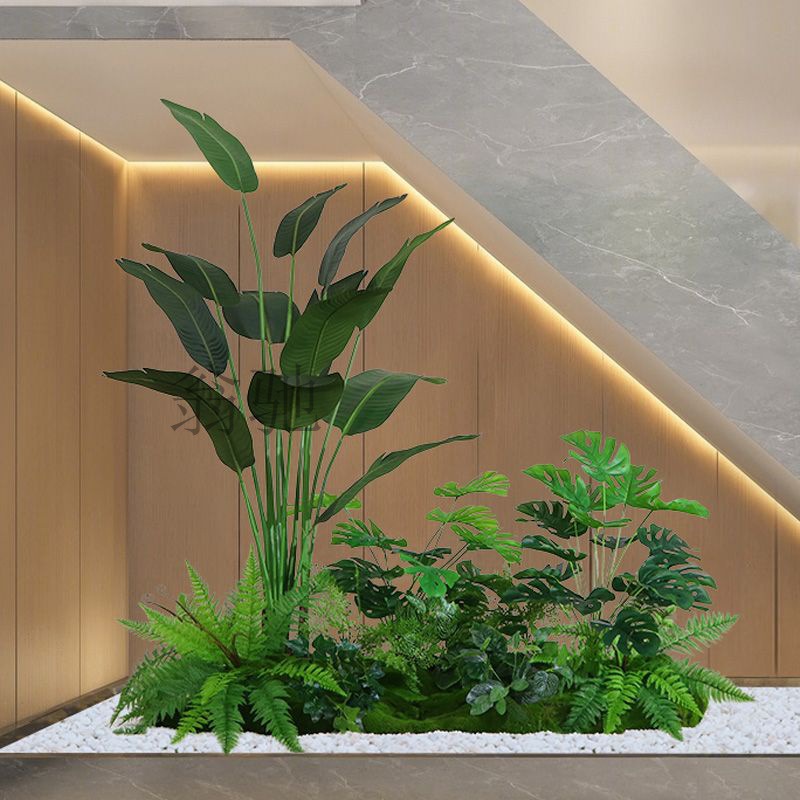A里仿真绿植造景组合假植物室内景观橱窗装饰入户花园阳台楼梯下