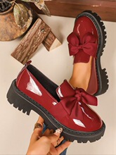 A 35621 New Loafer Bow Patent Leather ��������Ƥ�ָ�Ь