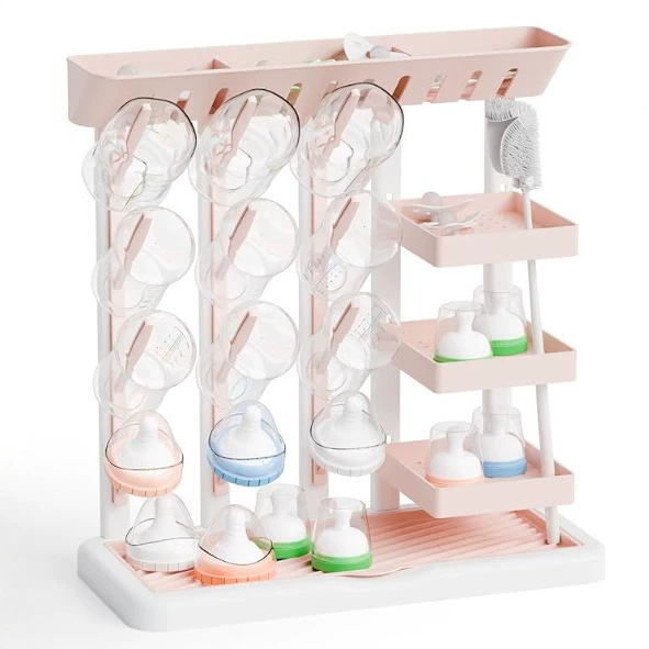 2026 New Baby Bottle Drying Rack, Nipple Drying Stand, Bottle Brush Draining Rack, Multi-layer Holder for Baby Cups
