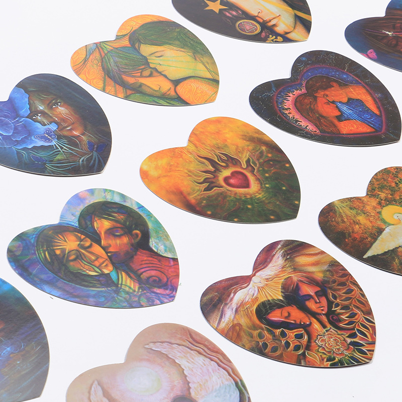 Lovers Couple Oracle Tarot Heart-shaped Cards_voghion.com