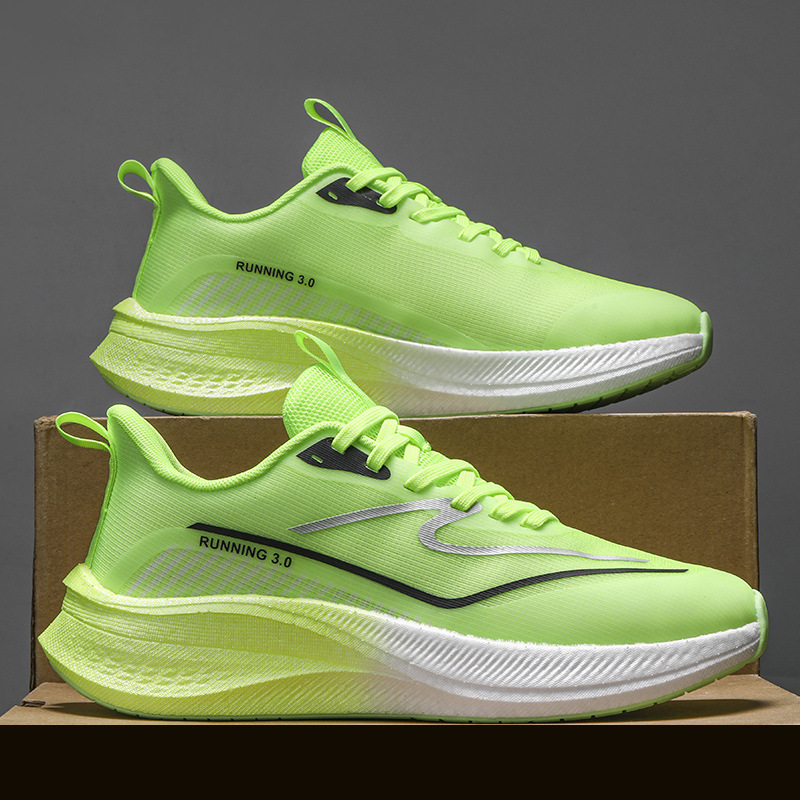 2025 nuevos juveniles amortiguador desgaste placa de carbono zapatillas de malla transpirable para hombres y mujeres zapatillas de carreras antideslizantes