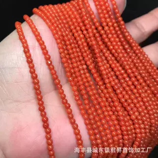 原矿南红玛瑙小米珠配链 肉质细腻 可DIY吊坠挂件饰品 品质佳批发