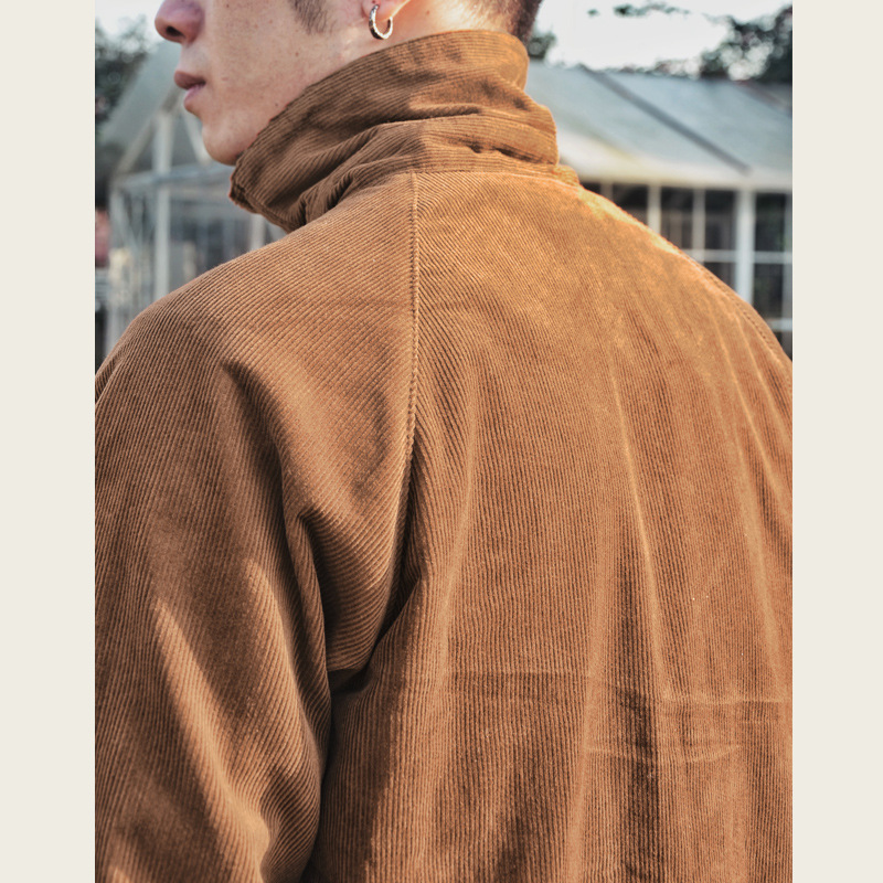 Otoño e Invierno ameikaji caza chaqueta de pana de los hombres de solapa engrosada multi-Bolsa de ropa de trabajo de color sólido capa superior al por mayor