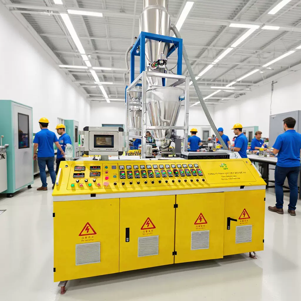 竹木纤维板材设备门板生产线中空墙板格子板PVC塑料板材挤出设备