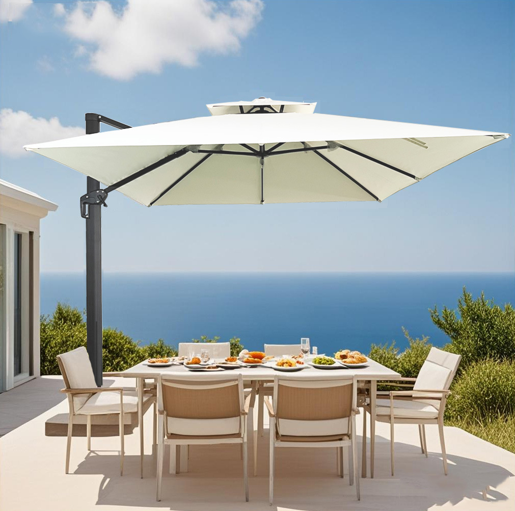 Sombrilla para Exteriores, Patio, Villa, Protección Solar, Impermeable, para Hogar, Balcón, Jardín, Ocio al Aire Libre, Cafetería, Sombrilla Romana image 8