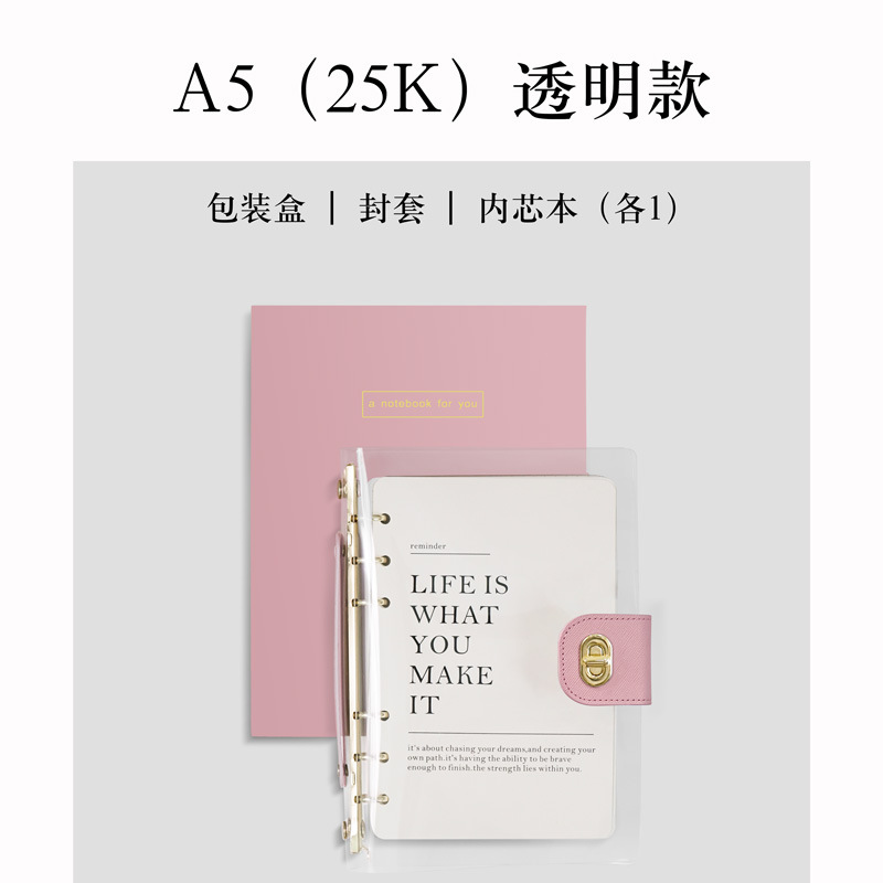 A5 대형 핑크 투명