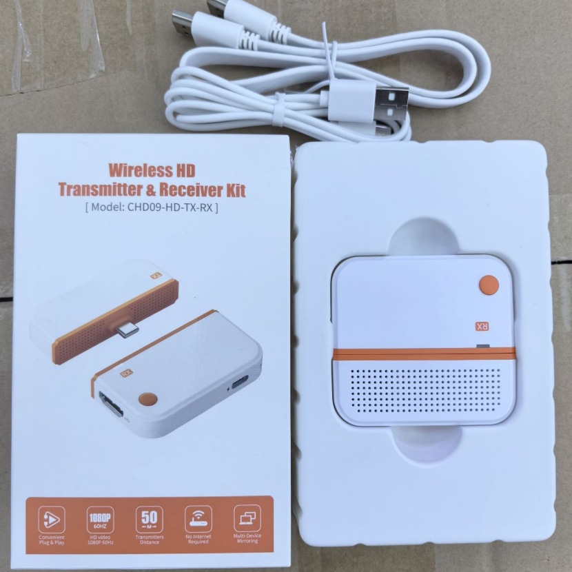 Universal Wireless Screen Mirroring Device for Mobile Phone and Computer, TYPE-C Audio and Video Synchronous Extender, TV HDMI Screen Casting Adapter