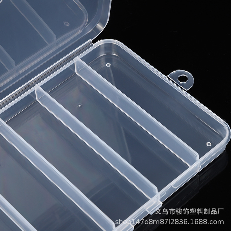 路亜箱5格漁餌箱透明5格プラスチック部品箱釣り針箱単層セット漁具収納箱