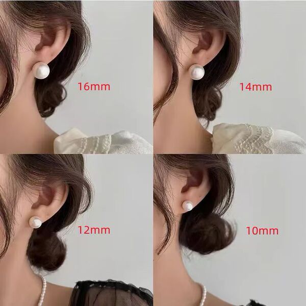 Retro ear clips from pearl