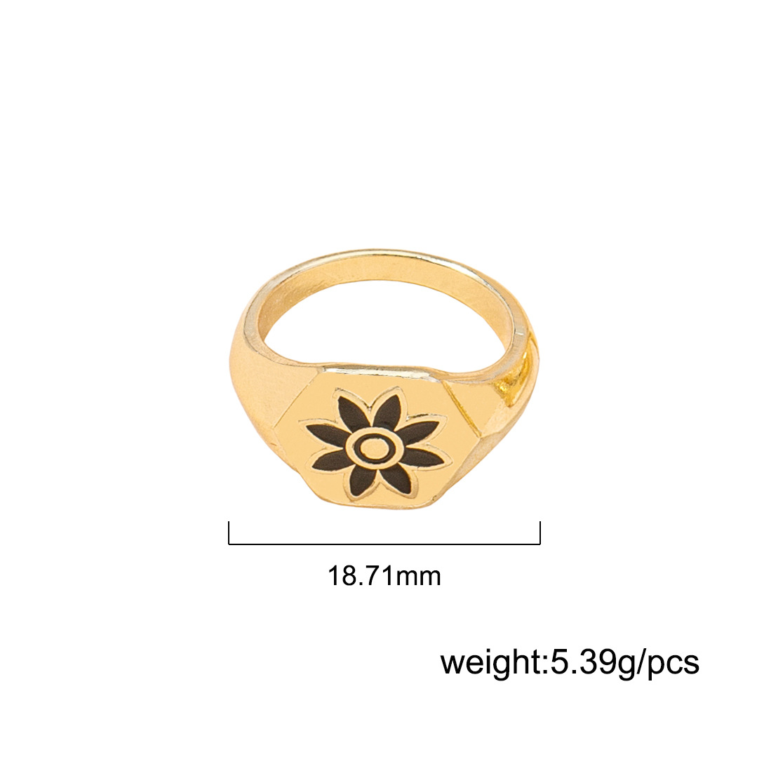 New Retro Fashion Flower Ring display picture 1