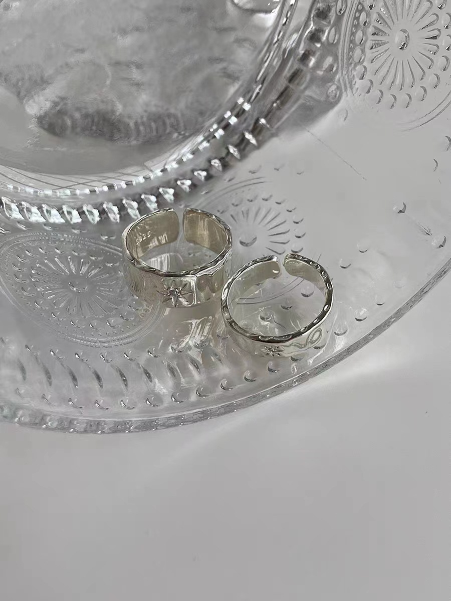 Unique Starburst Zircon Ring For Couples Vintage Minimalist Style_voghion.com