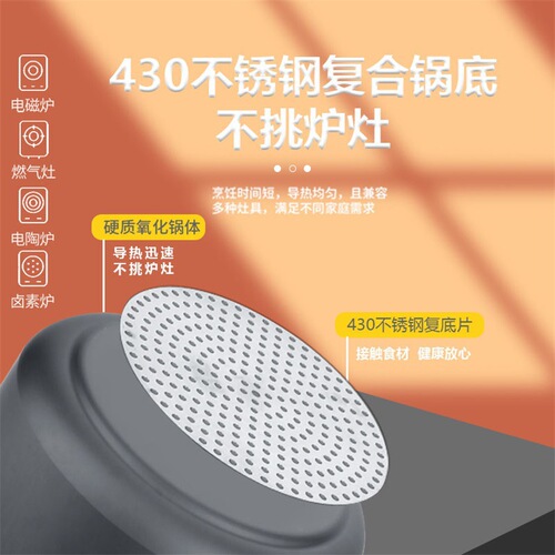 Cross-border stainless steel high-pressure cooker for home gas stove induction cooker universal explosion-proof commercial large capacity double-bottom pressure cooker