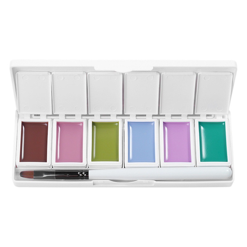 Estilo japonés 6-color sólido crema esmalte de uñas pegamento macaron pintado Jade grasa sólido color popular fototerapia para el salón de uñas