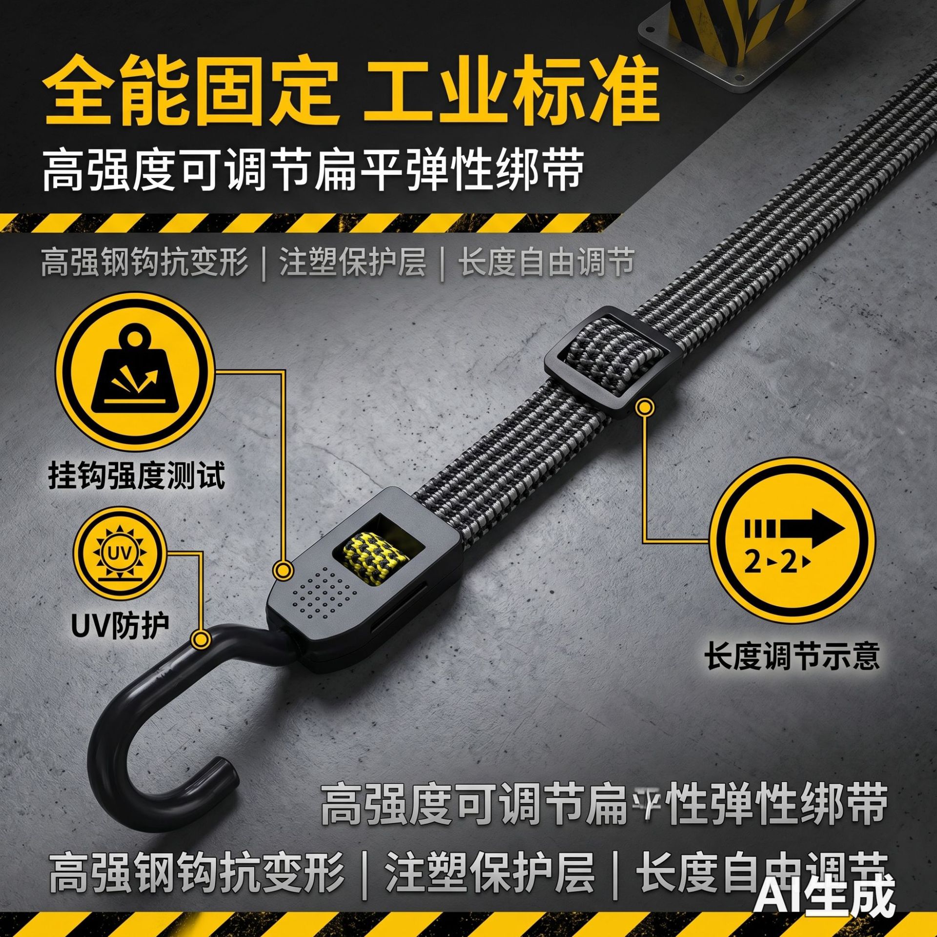 Amazon's Best-Selling Adjustable Length Elastic Straps, Elastic Bands, Latex Uv-Resistant Luggage Straps