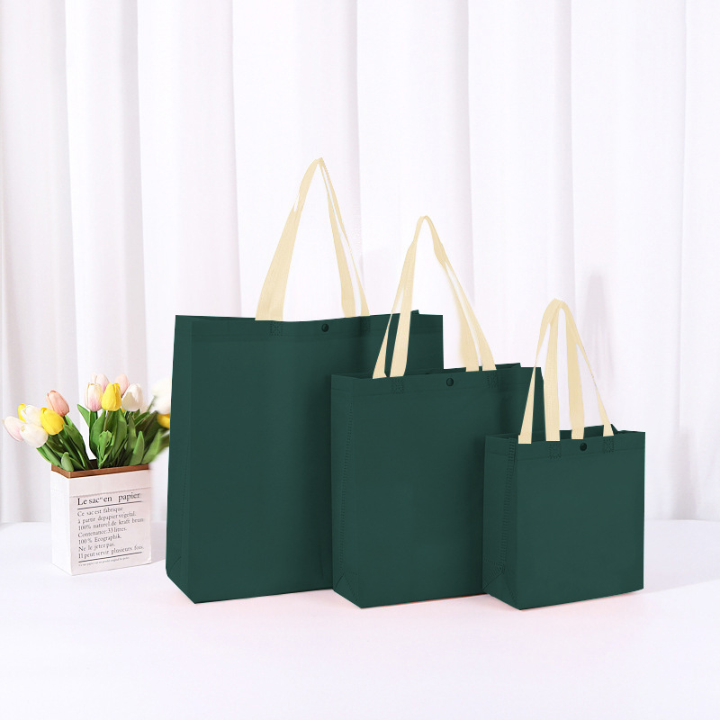 不織布バッグ、既製品、留め具付きハンドバッグ、カラーブロックショッピングバッグ、卸売、印刷入り衣料品包装袋、エコバッグ|undefined