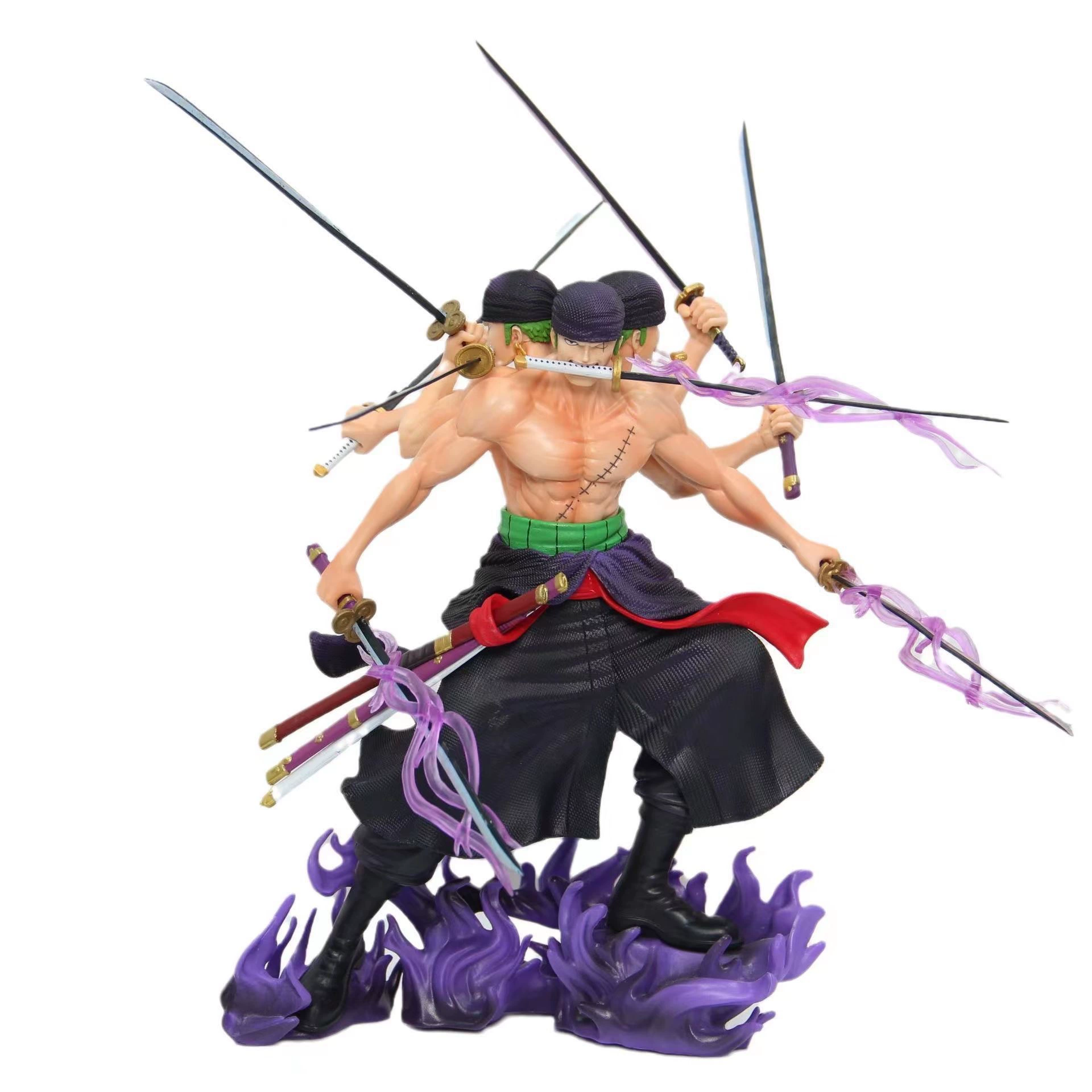 One Piece Battle Nine -刀Sauron Aururo три -голов Yan Magazine аниме hand -made модель декораций