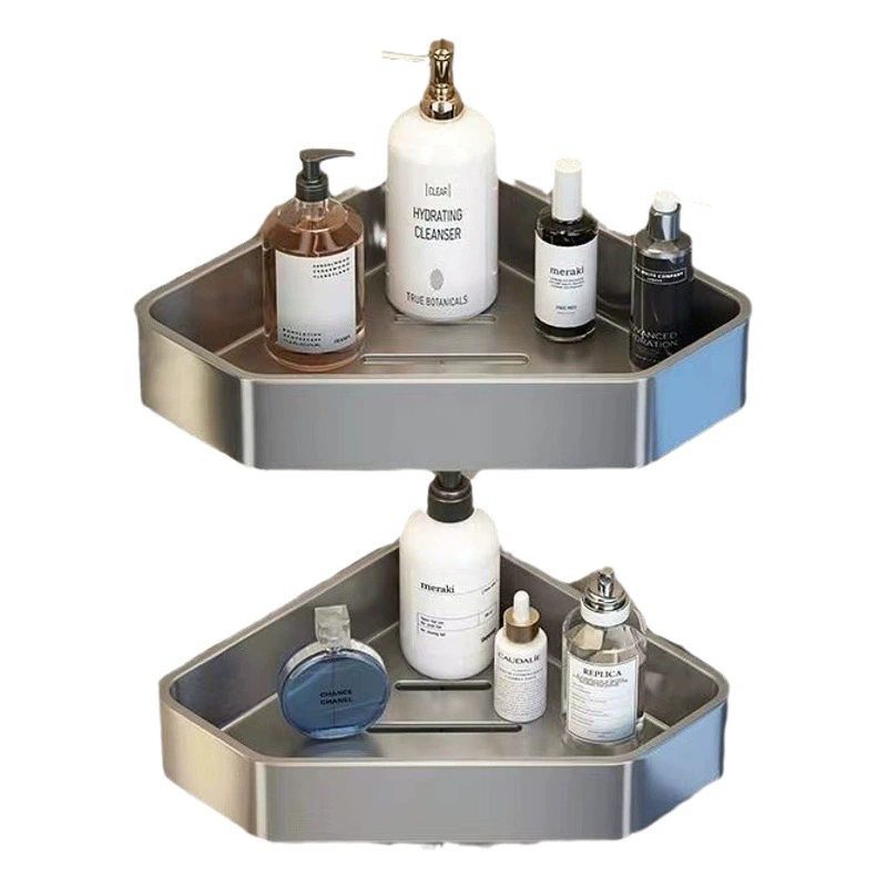 Многофункциональная стеллаж для хранения в ванной комнате, треугольная стойка для хранения без перфорации, настенная угловая вешалка для полотенец