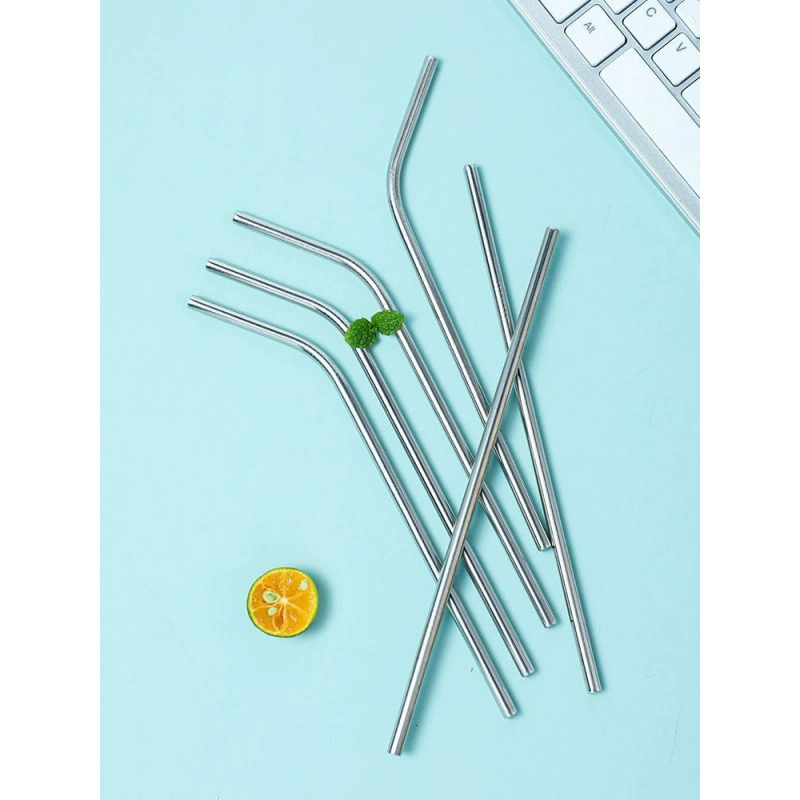 不锈钢吸管套装 可重复使用的孕妇喝水吸管配清洁刷