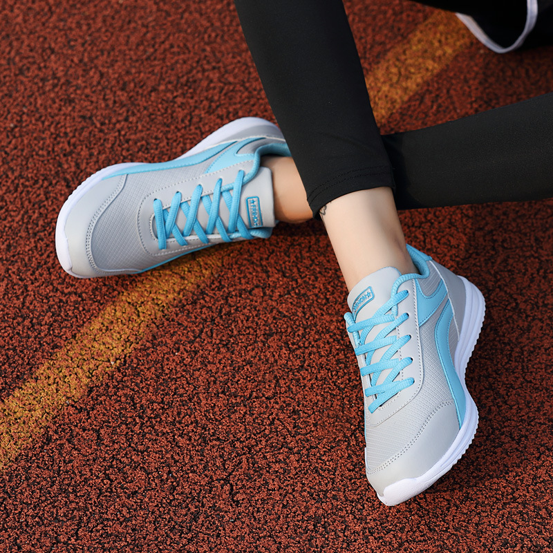 Damen-Laufschuhe, Lederschuhe, Tennisschuhe, Sneakers, Mesh, Fußgewölbeunterstützung, Stoßdämpfung, leicht zu reinigende Schuhe_voghion.com