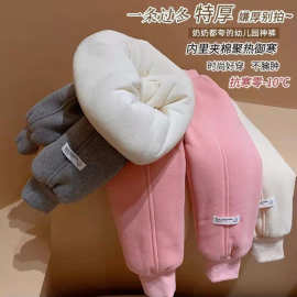 韩版女童棉裤冬加绒加厚女宝一条过冬宽松卫裤儿童外穿保暖冬棉裤