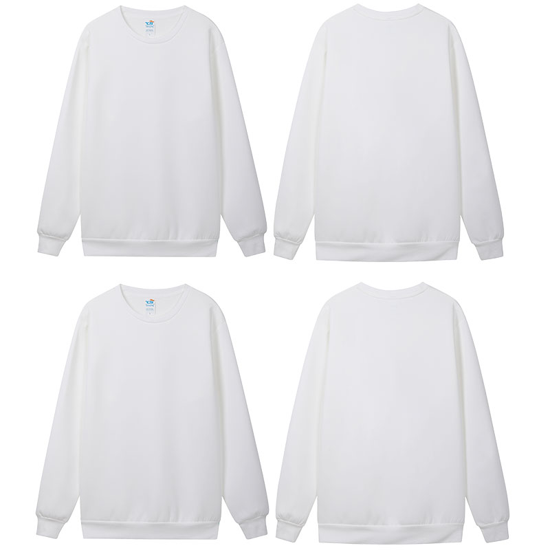 퓨어 화이트 크루넥 스웨트셔츠