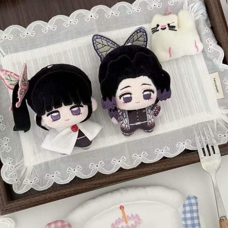 Demon Slayer: Kimetsu No Yaiba Butterfly Shinobu Kanroji 10cm Nunu-Style Printed Cotton Doll Anime Fan Accessory