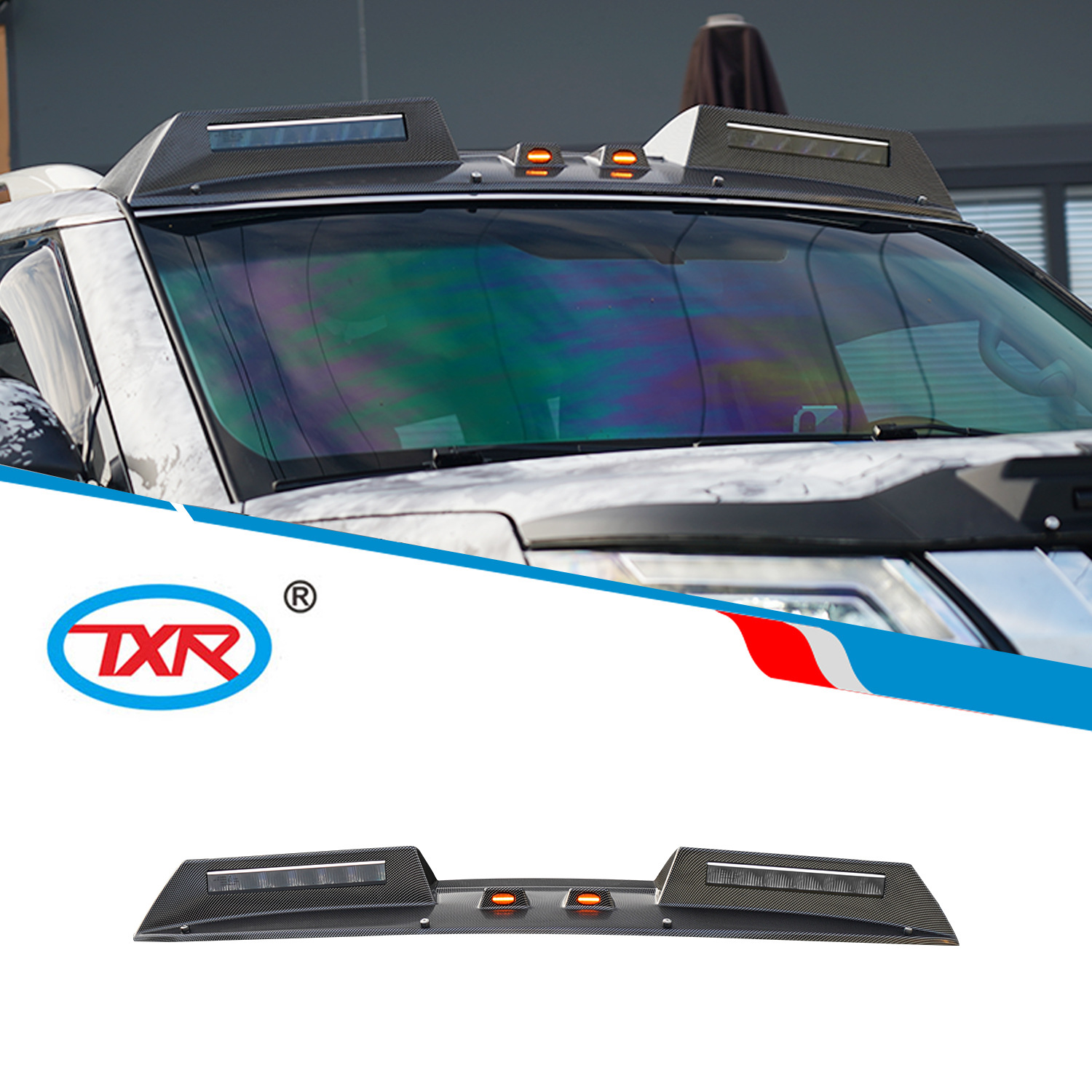 Adecuado para Nissan Patrol Patrol coche luz de techo foco modificación de la cubierta de la máquina del motor y62 accesorios de cubierta de piedra antiarena