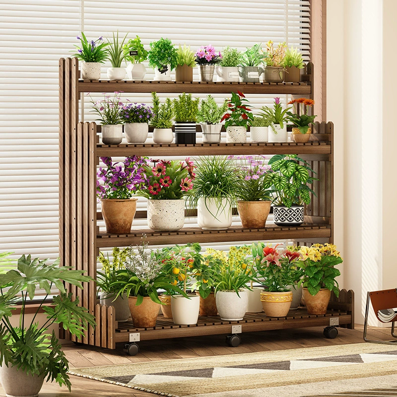 Многослойная подставка для цветов для дома, гостиной, балкона, ступенчатая стойка для цветочных горшков, стеллаж для хранения в пасторальном стиле, напольная вертикальная стойка для хранения