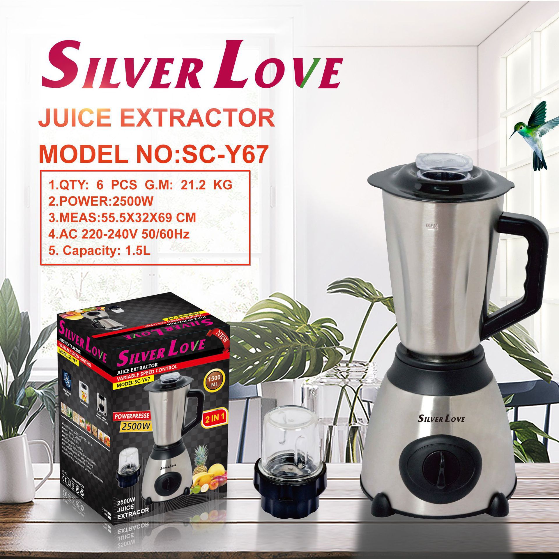 Acero inoxidable transfronterizo máquina de cocina doméstica máquina de rompe paredes máquina de jugo de frutas y verduras mezcladora de alimentos suplementarios máquina de leche de soja máquina de arena de hielo