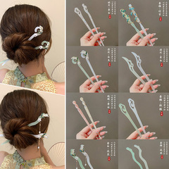 Acetic Acid Hairpin, Vintage-Style Hairpin, Simple and Modern Daily Hair Updo Plain Hairpin, Hair Ornament for Women’s Hanfu, Accessories for Qipao