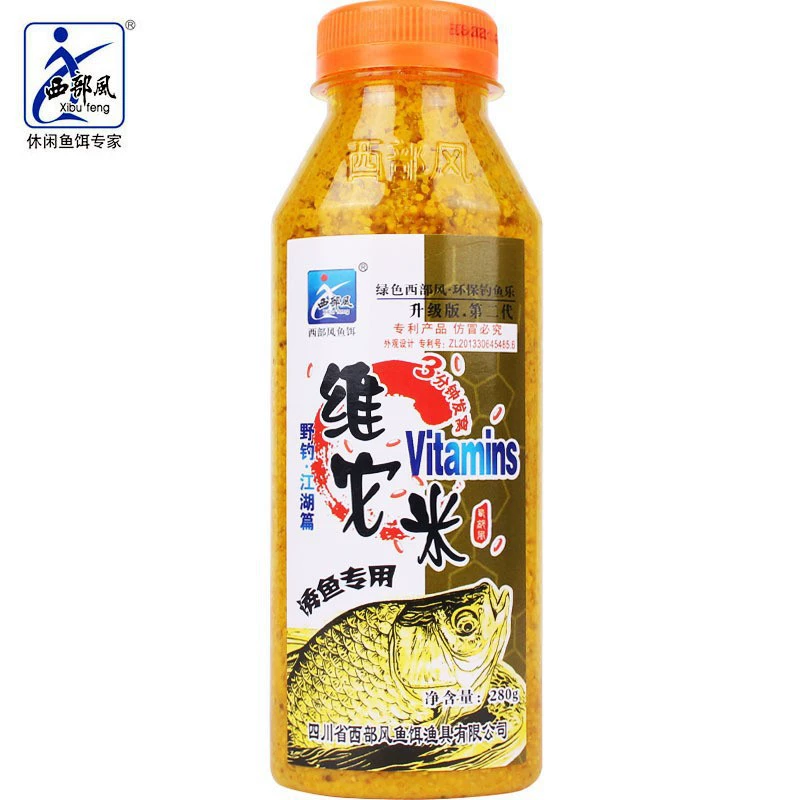 西部风 Vita rice wet red and yellow millet fish lure nest cooking wine rice carp crucian carp 280g 108 bottles/box