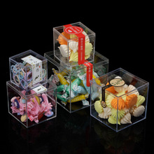 正方形注塑亚克力盒子PS带盖史莱姆喜糖包装盒美甲透明塑料盒收纳
