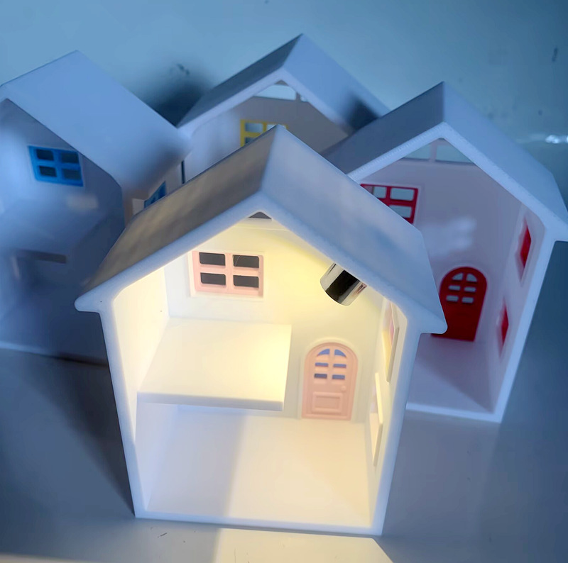Three-Dimensional Colorful House Creative Handmade DIY Eco-Friendly Resin Accessories Ins Dollhouse