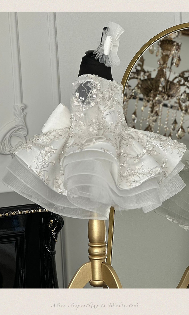 Mädchen Prinzessinnenkleid Tüll Mit Blumen Für Besondere Anlässe_voghion.com