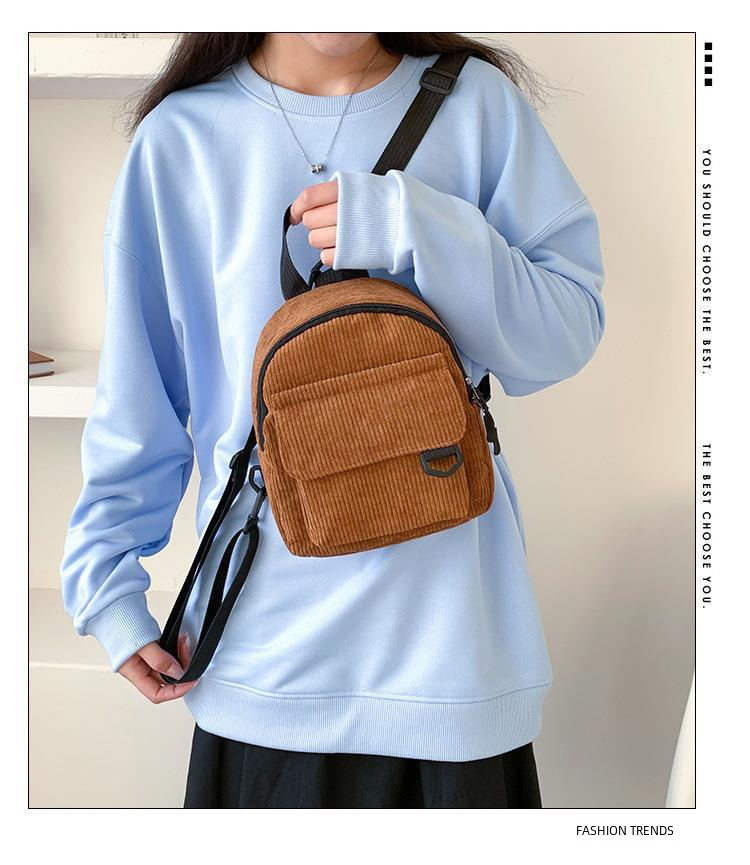 Damen Rucksack Im Vintage Look Aus Kord Für Schule Und Alltag_voghion.com