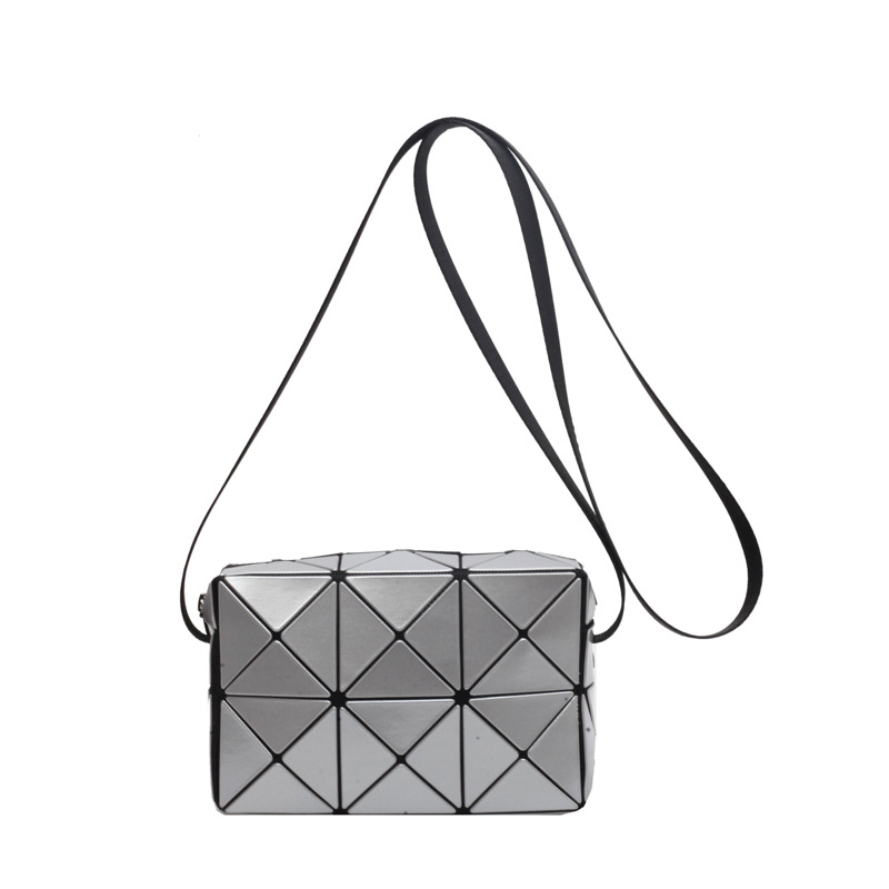 2023 nueva moda bolso de hombro bolsa de mensajero versátil de alta calidad Internet celebridad costura geométrica pequeña bolsa cuadrada bolso de las mujeres