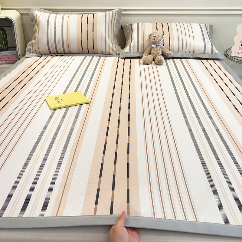 Sensación fresca de verano, sábanas de seda de hielo, una sola pieza, nueva estera de verano 2025, dormitorio, sábana individual, lavable a máquina, tapete suave lavable