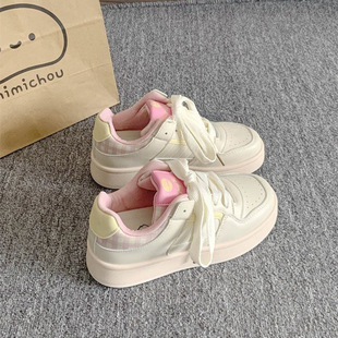 Thick Sole White Shoes Women's 2025 Summer New Casual Sneakers All-match Chic Shoes Niche Bread Shoes for Children