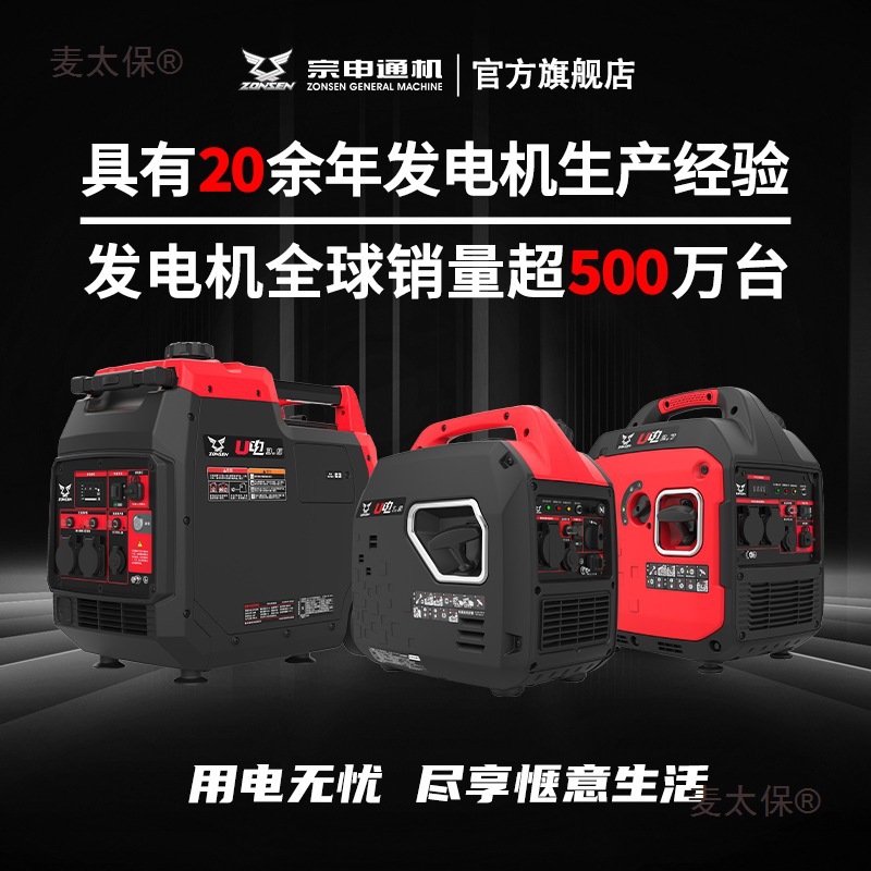 Zongshen Genuine Household Small 220V Satchel Generator Low Noise Outdoor Camping Style Rv Emergency Metabo