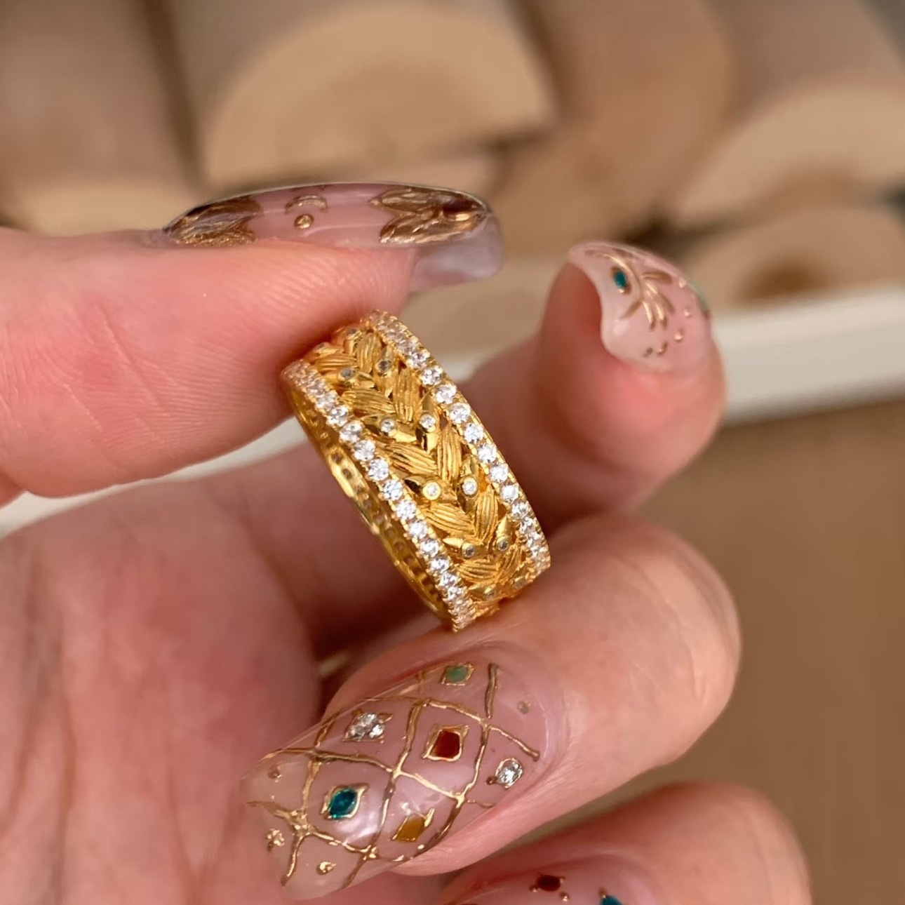 Anillo galaxy ajustable de espiga para mujer estilo vintage_voghion.com