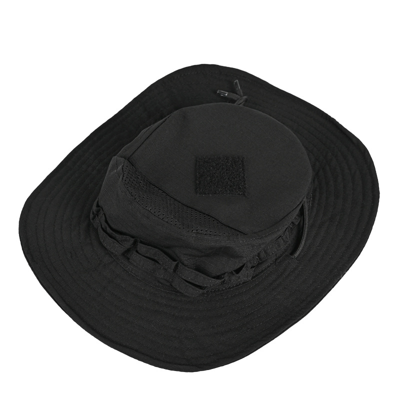 Nuevo sombrero de camuflaje transfronterizo al aire libre táctico militar de pesca de borde redondo sombrero de pescador de sombrero de sombrero de escalera de montaña de protección solar