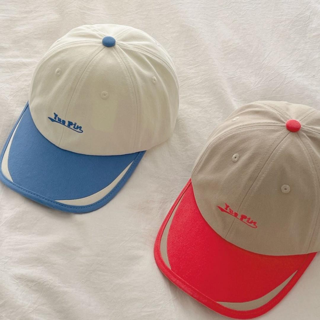 Gorra de Béisbol con Contraste de Color de Algodón con Protección Solar