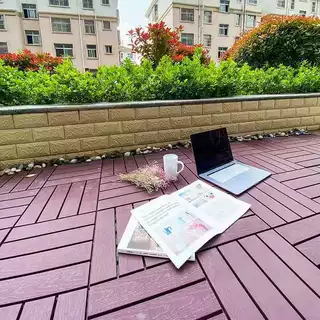 户外仿木地板塑木露台阳台地板浴室花园庭院室外生态塑料拼接地板