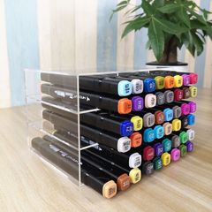 Pen stand display stand Mark transparent acrylic large-capacity storage shelf assembled multi-layer desktop stationery store storage