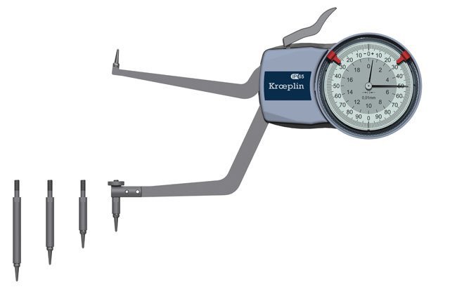 KROEPLIN内径卡规H2M50内测卡规 内沟槽测量仪