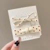 1#White wave dot one pair