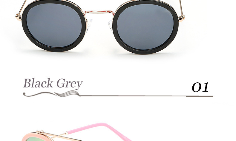 2023 neue Mode runde Rahmen Brille Männer und Frauen Retro koreanische Sonnenbrille Anti-Ultraviolett UV400 – Detail 10