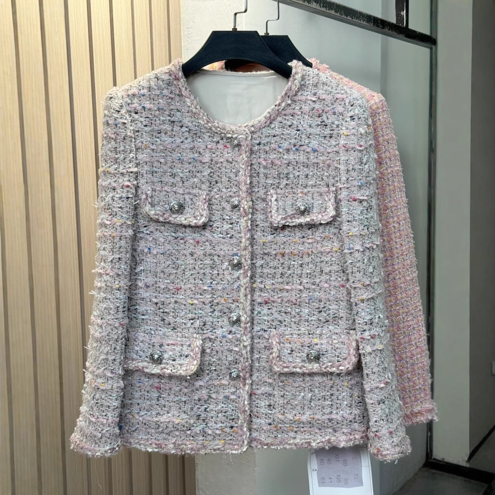 Tweed Style Short Jacket 2024 High Luxury French Ladylike Round Neck Top A78012