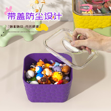 可定制多巴胺儿童橡皮筋手饰盒带盖学生发圈盒发绳桌面饰品收纳盒
