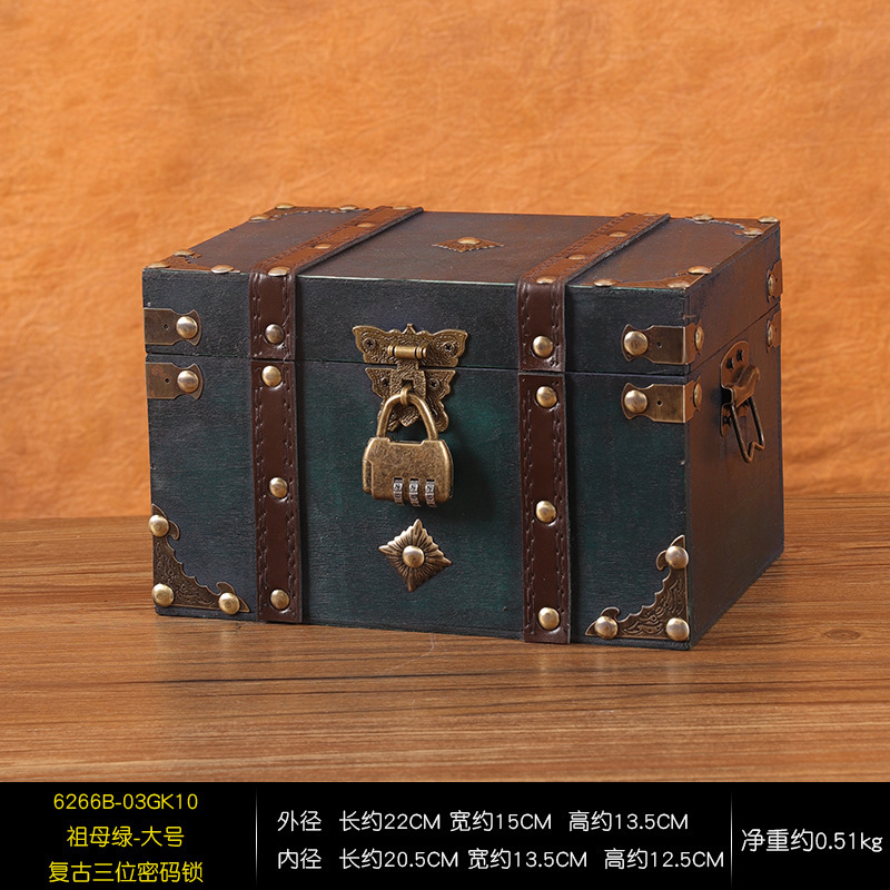 Emerald-large+retro three-bit password lock